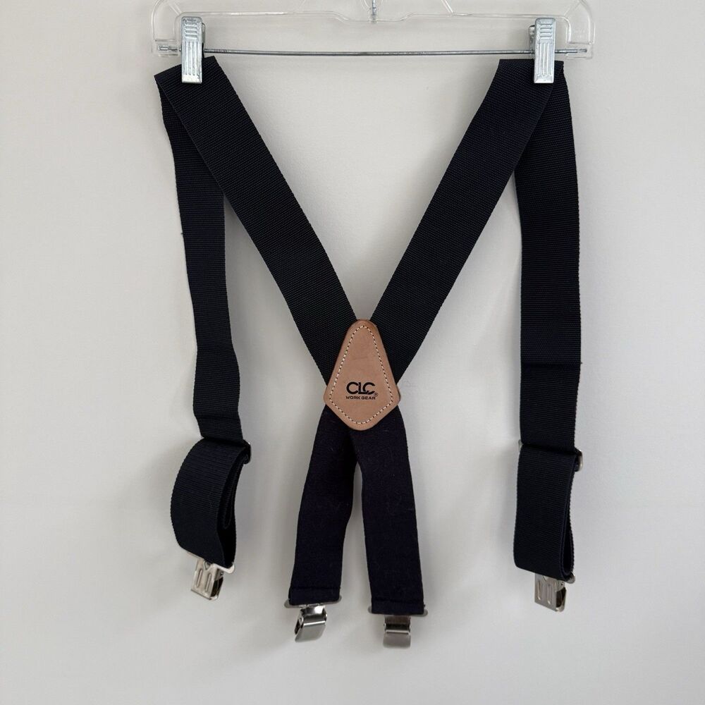 CLC Work Gear 110BLK Heavy Duty Work Suspenders Black Elastic X-Back NWOT
